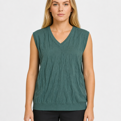 Lands' End Classic V-Neck Vest – GrÃ¼n · XL am Model