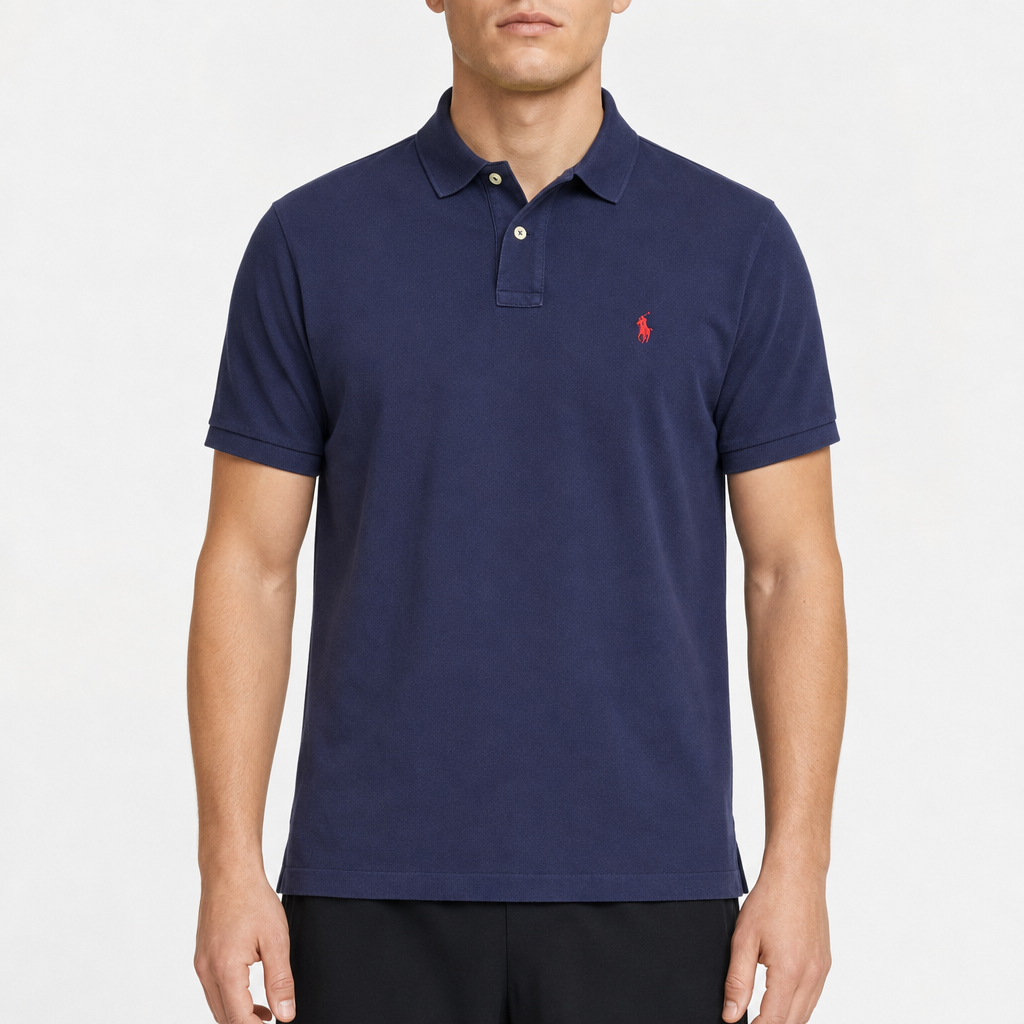 Polo Ralph Lauren Classic Logo Polo – Navy · S am Model