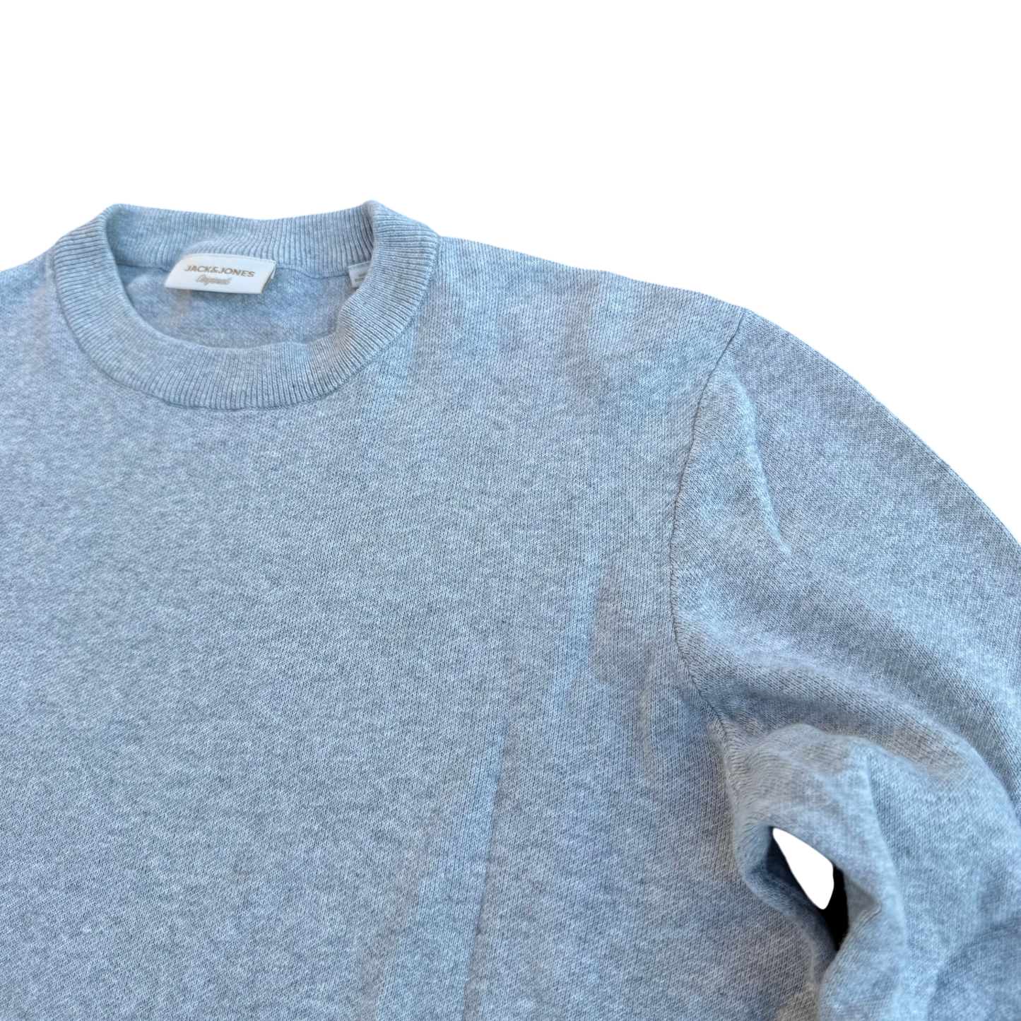 Jack & Jones Originals Minimal Crewneck – Hellgrau · L – Detailansicht
