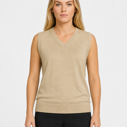 Trust Classic V-Neck Vest – Beige · XL am Model