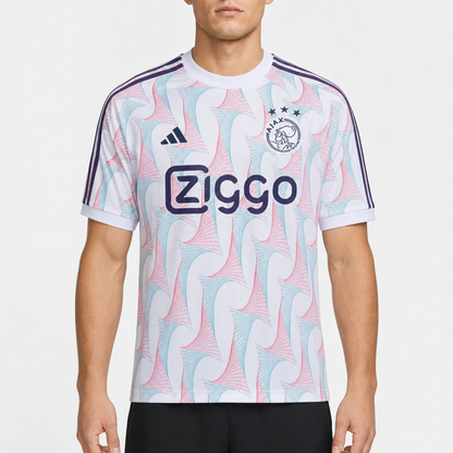 Adidas Ajax Trikot Weiß/Rosa/Hellblau, Gr. S – Titelbild
