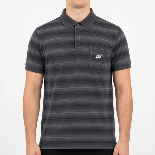 Nike Streifen-Polo Anthrazit, Gr. M – Titelbild