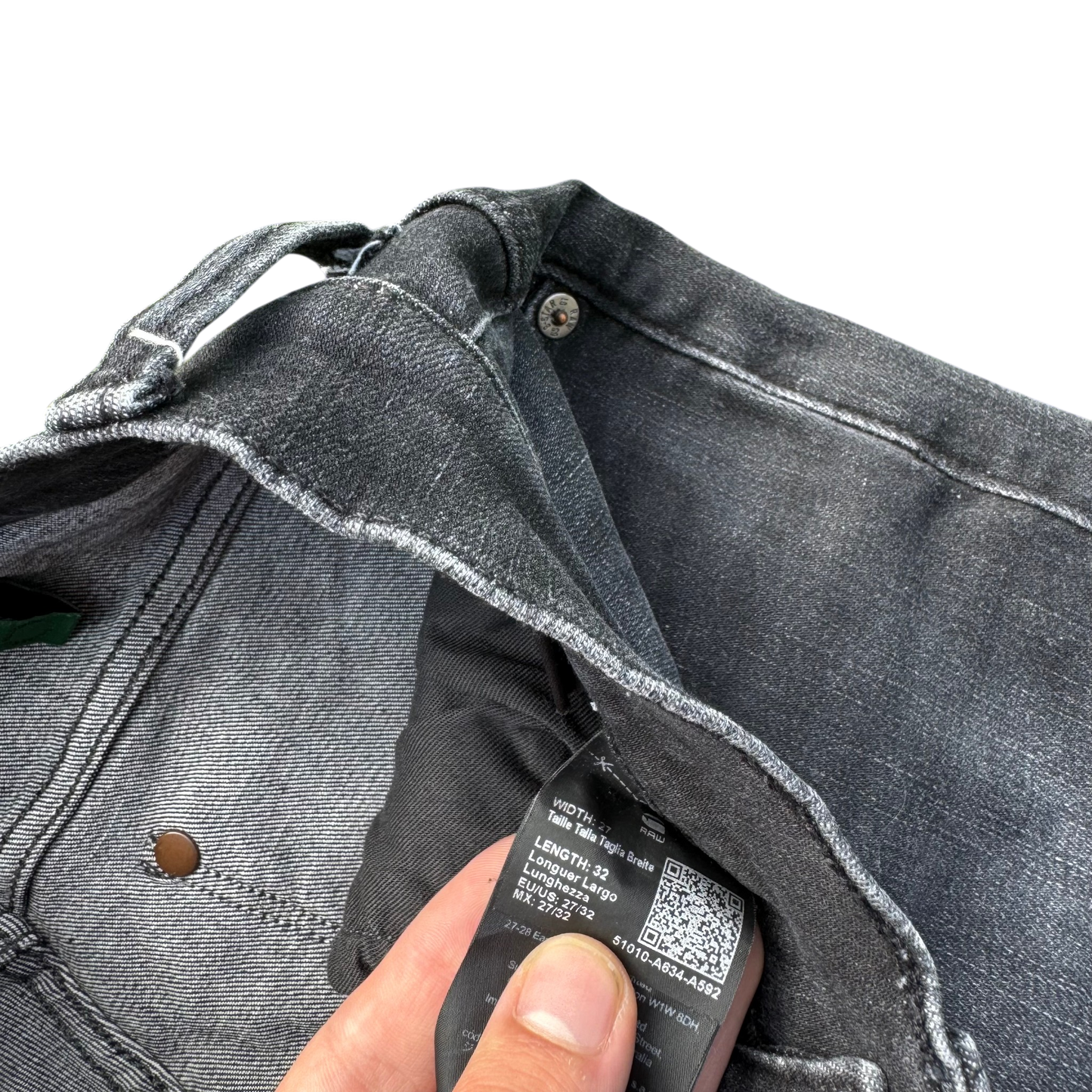 G-Star RAW Straight Jeans Grau, Gr. W27/L32 – Etikett