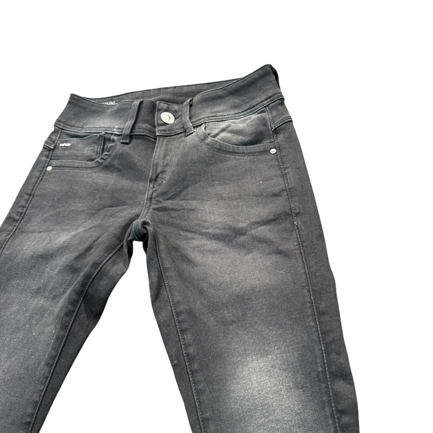 G-Star RAW Ankle-Zip Skinny Jeans Grau, Gr. W24/L30 – Detailansicht