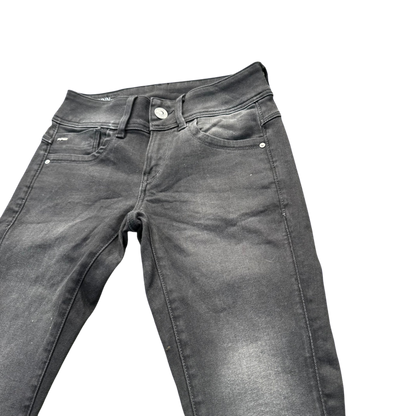 G-Star RAW Ankle-Zip Skinny Jeans Grau, Gr. W24/L30 – Detailansicht