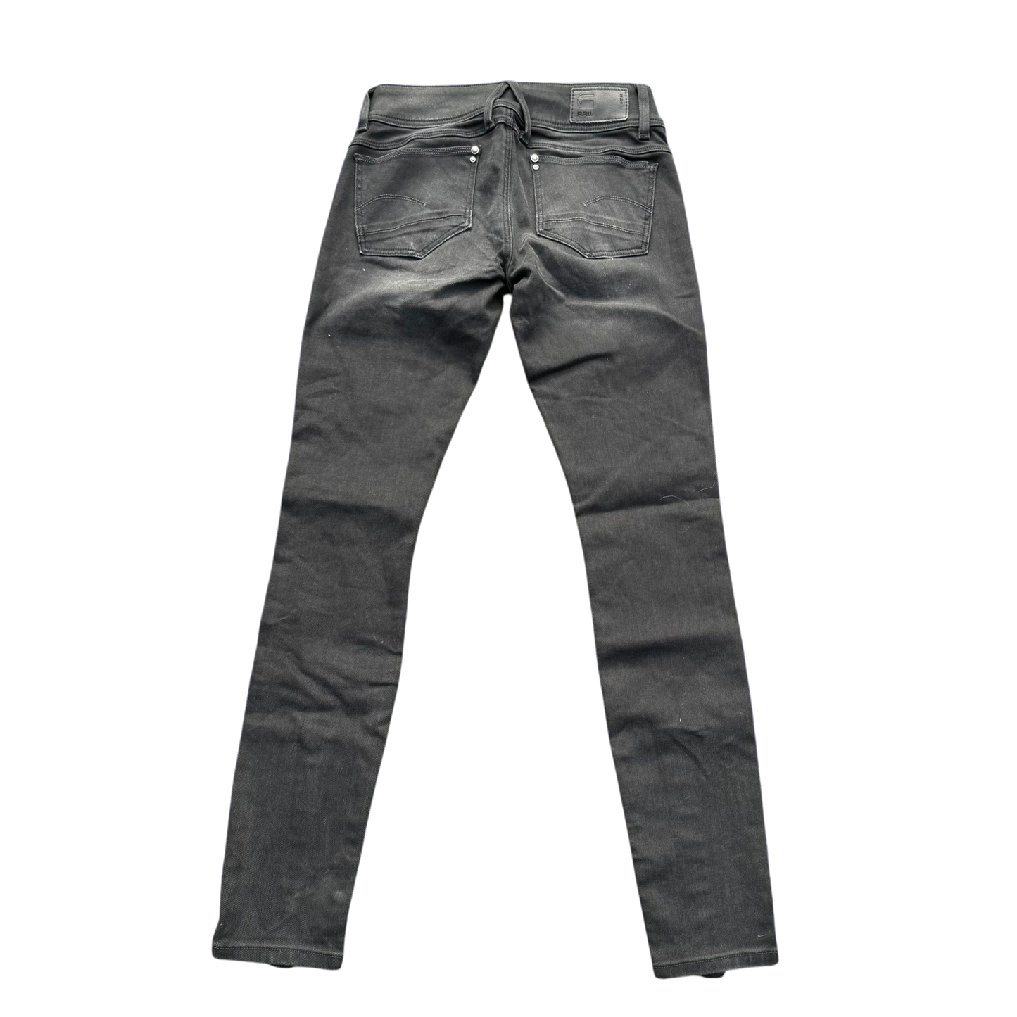 G-Star RAW Ankle-Zip Skinny Jeans Grau, Gr. W24/L30 – Rückansicht