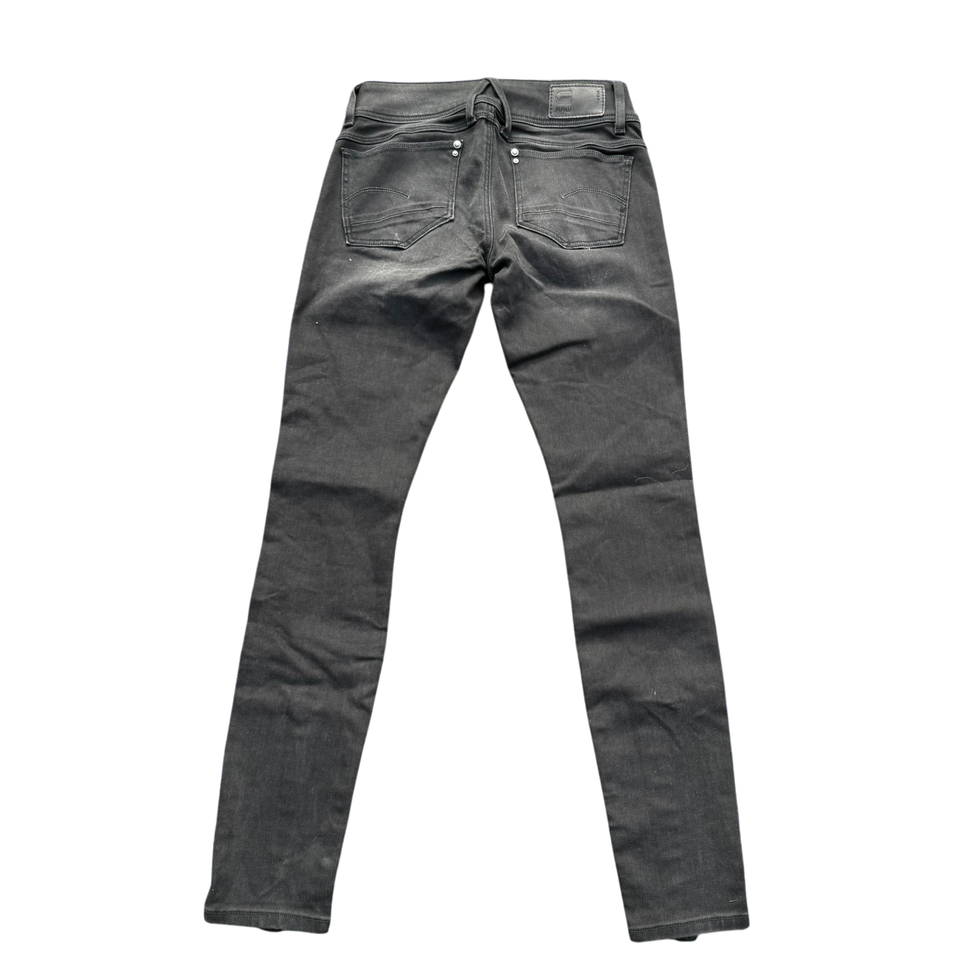 G-Star RAW Ankle-Zip Skinny Jeans Grau, Gr. W24/L30 – Rückansicht