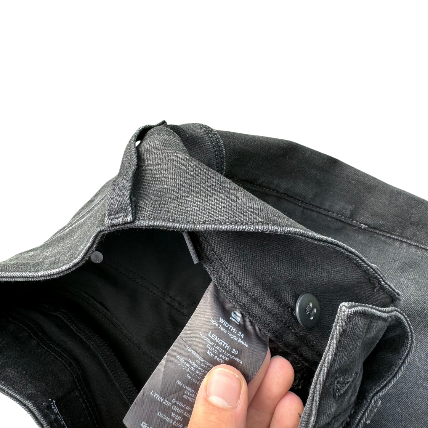 G-Star RAW Ankle-Zip Skinny Jeans Grau, Gr. W24/L30 – Etikett