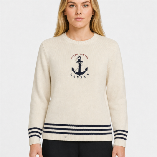 Lauren Ralph Lauren Anker-Pullover Creme, Gr. L – Titelbild
