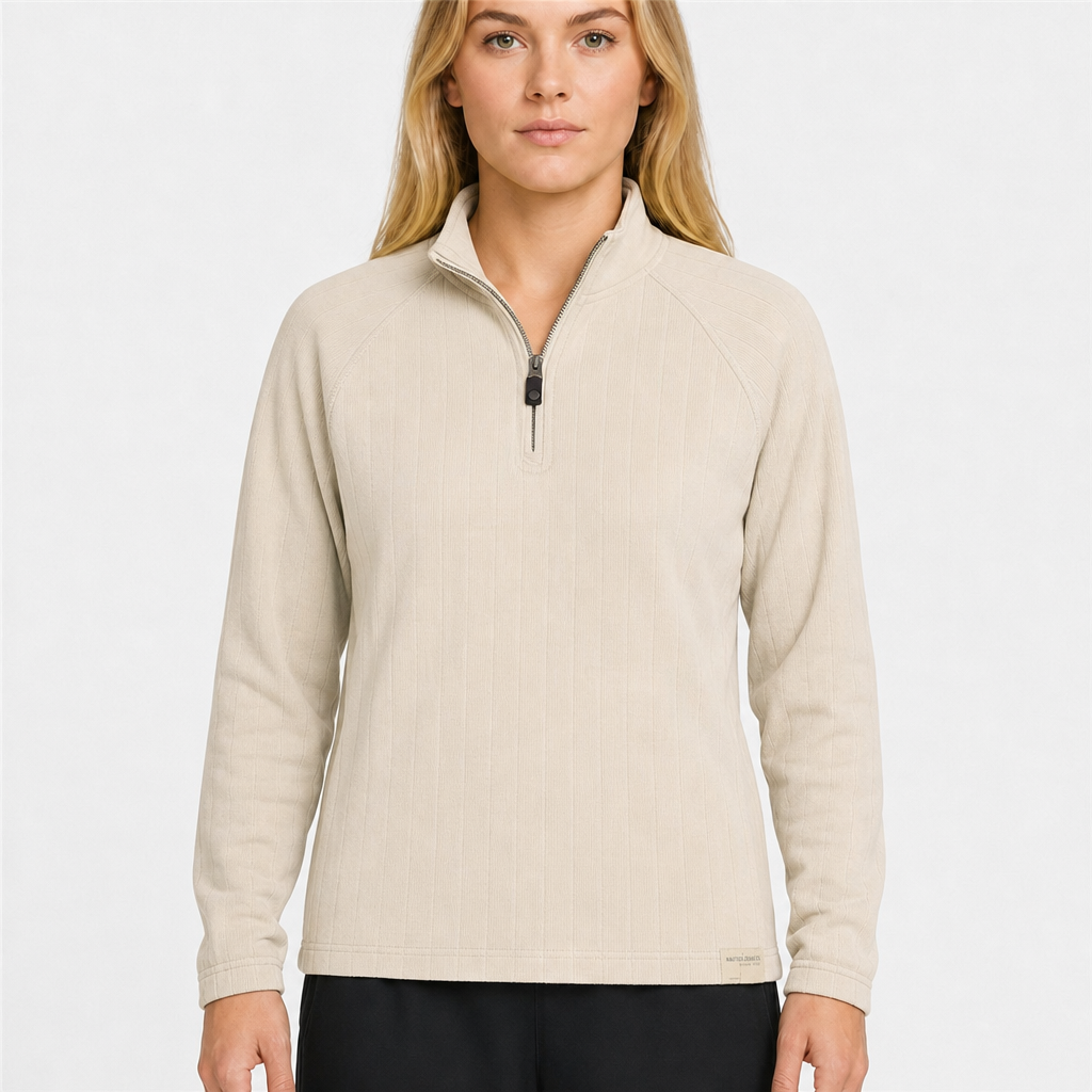 Nautica Quarter-Zip Pullover Creme, Gr. M – Titelbild