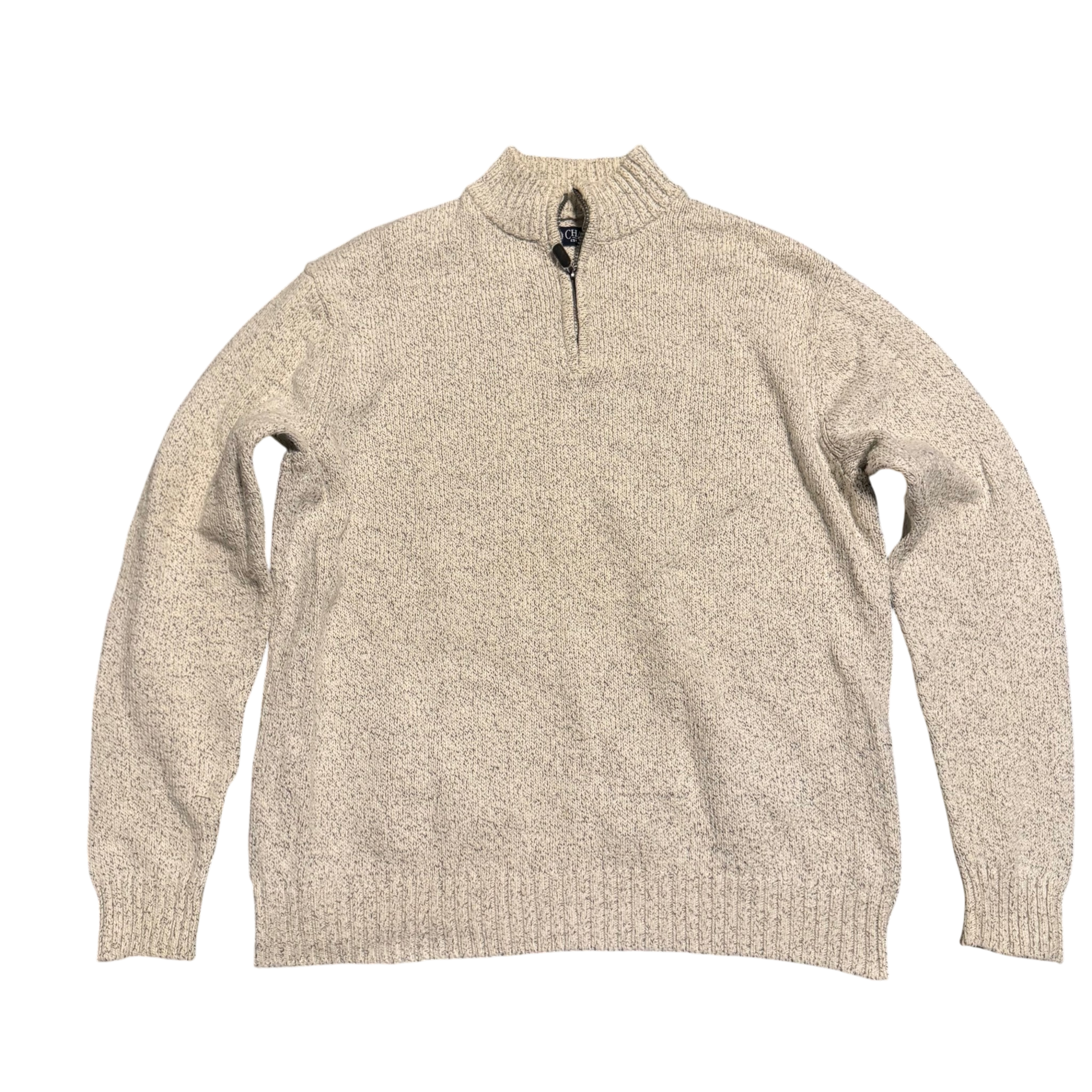 Chaps Melange Quarter-Zip Pullover, Gr. XL – Vorderansicht