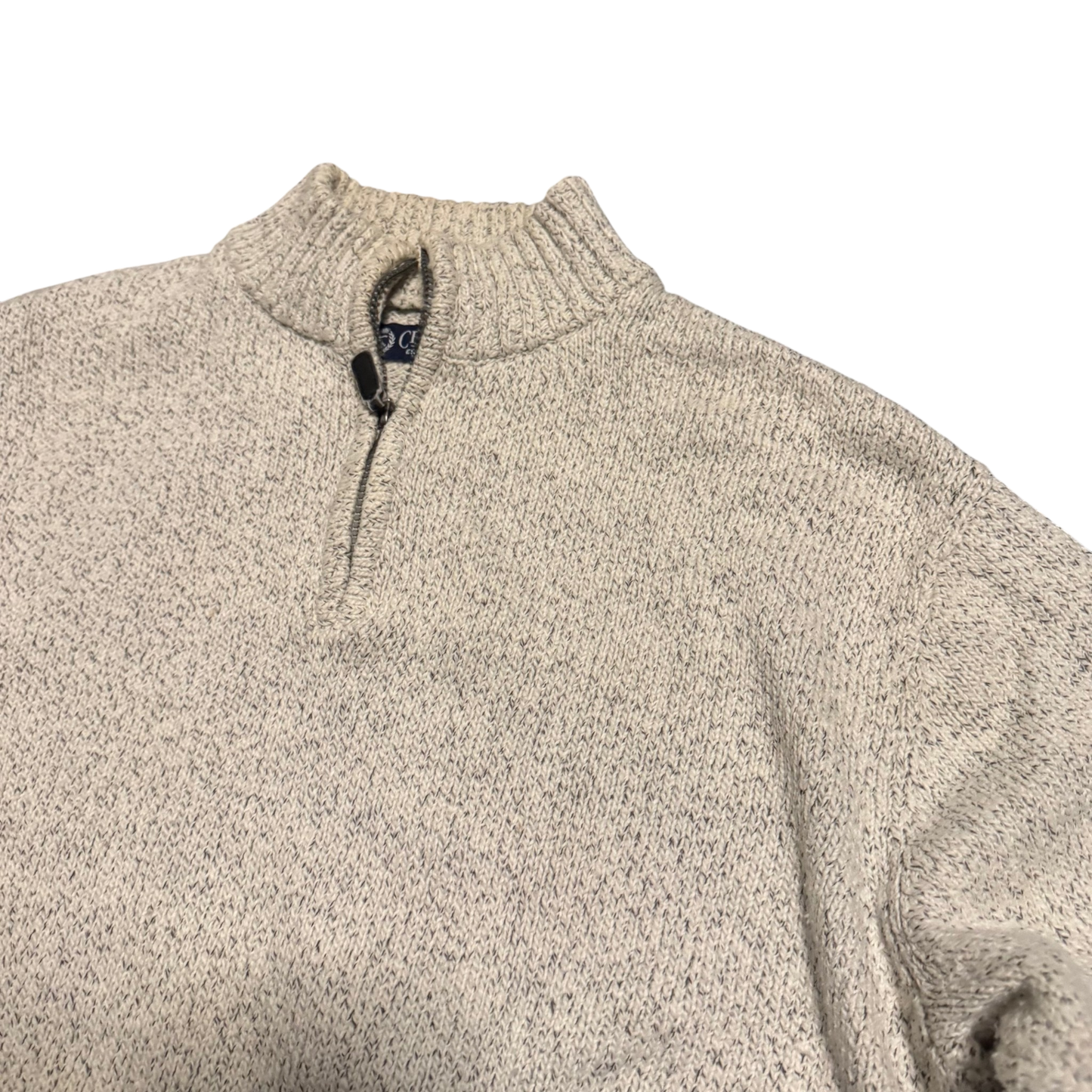 Chaps Melange Quarter-Zip Pullover, Gr. XL – Detailansicht