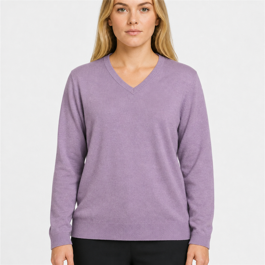 Calvin Klein V-Neck-Pullover Flieder, Gr. L – Titelbild