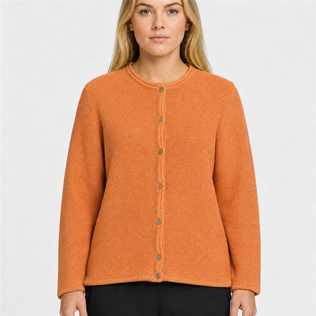 L.L.Bean Strick-Cardigan Orange, Gr. XL Regular – Titelbild