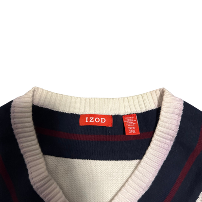 IZOD Zopfstrick-Pullunder Creme, Gr. 2XL Tall – Etikett