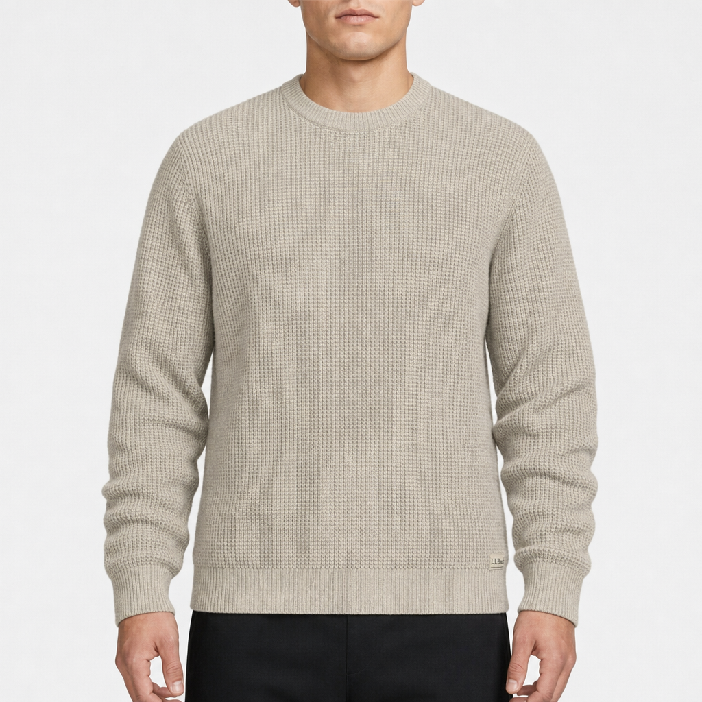 L.L.Bean Strukturstrick-Pullover Graubeige, Gr. XXL Regular – Titelbild