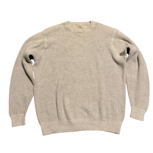 L.L.Bean Strukturstrick-Pullover Graubeige, Gr. XXL Regular – Vorderansicht