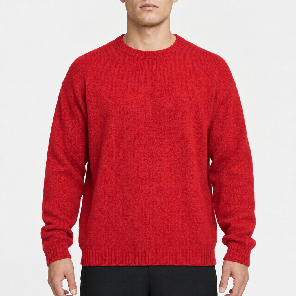 L.L.Bean Shetland-Wollpullover Rot, Gr. L – Titelbild