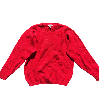 L.L.Bean Shetland-Wollpullover Rot, Gr. L – Produktansicht