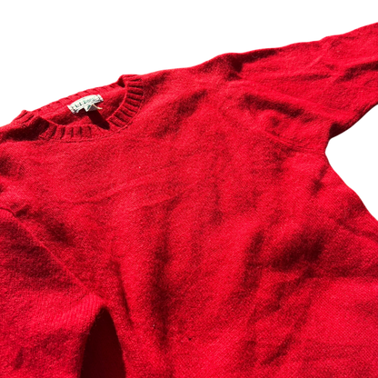 L.L.Bean Shetland-Wollpullover Rot, Gr. L – Detailansicht