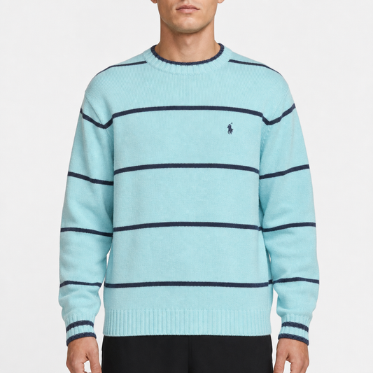 Knights of Round Table Streifen-Pullover Mint/Navy, Gr. L – Titelbild