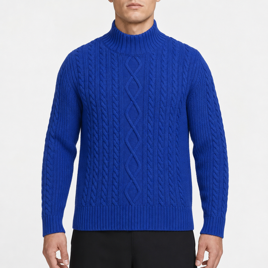 Chaps Zopfstrick-Pullover Royalblau, Gr. XL – Titelbild