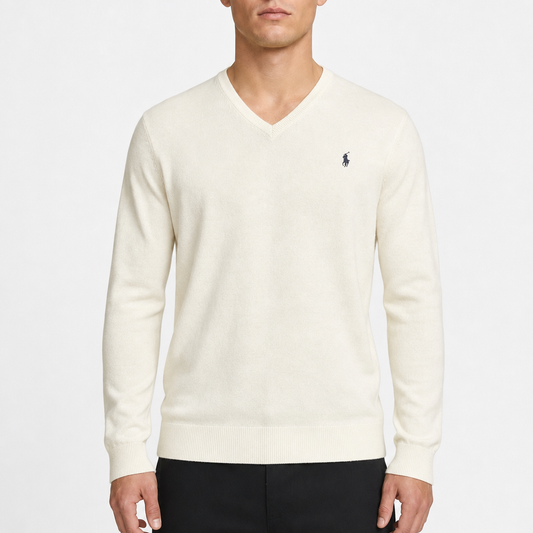 Polo Sport Ralph Lauren Pony V-Neck Creme, Gr. XXL – Titelbild
