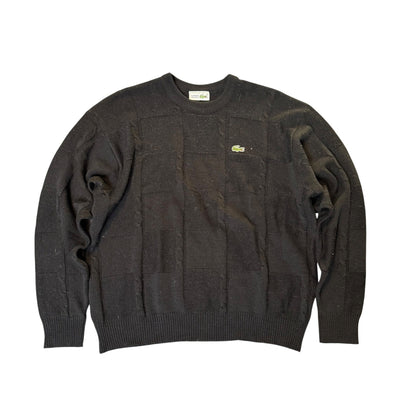 Lacoste Strickpullover Schwarz Größe L Frontansicht