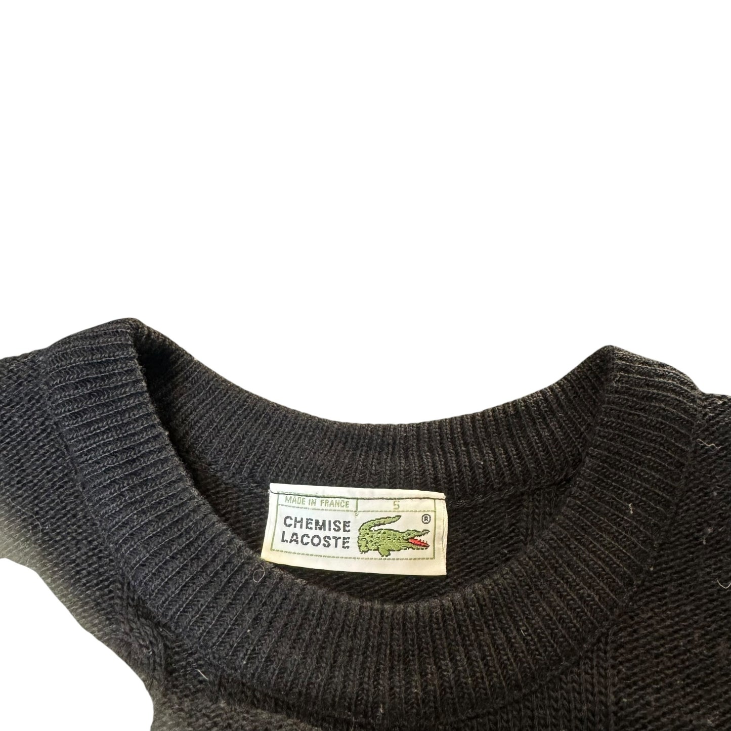 Lacoste Strickpullover Schwarz Größe L Label
